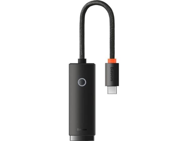 Baseus Lite Series USB-C til RJ45 nettverksadapter, 100 Mbps (svart)