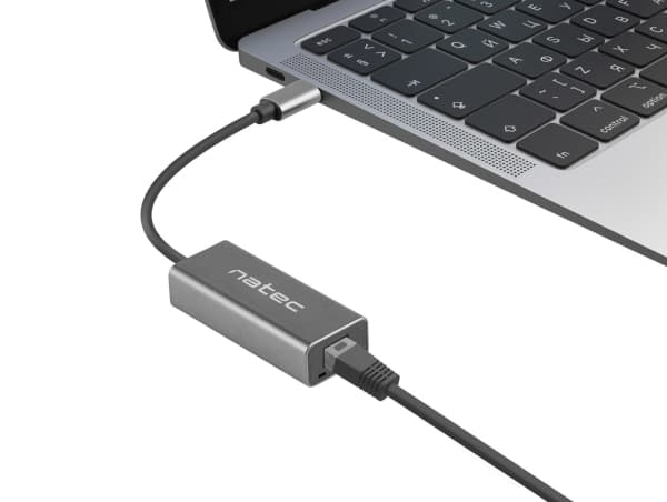 NATEC Cricket, USB 3.2 Gen 1 (3.1 Gen 1) Type-C, 100,1000 Mbit/s, Grå, RJ-45, 24 mm, 60 mm