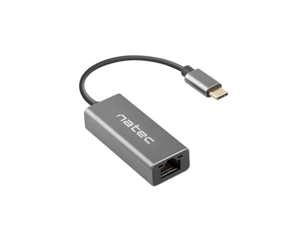 NATEC Cricket, USB 3.2 Gen 1 (3.1 Gen 1) Type-C, 100,1000 Mbit/s, Grå, RJ-45, 24 mm, 60 mm