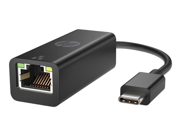 HP USB-C to RJ45 Adapter G2 - Nettverksadapter - USB-C - Gigabit Ethernet x 1 - for Victus by HP Laptop 15, 16; Fortis 11 G9; Laptop 14, 15, 17; Pavi Sort