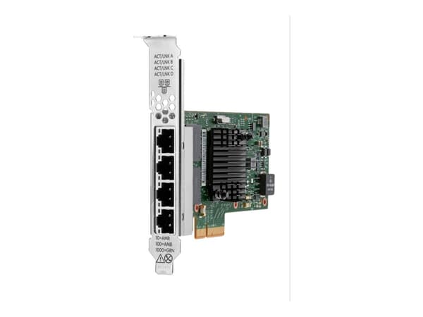 Broadcom BCM5719 - Nettverksadapter - PCIe 2.0 x4 - Gigabit Ethernet x 4 - for Apollo 4200 Gen10; ProLiant DL20 Gen10, DL325 Gen10, DL360 Gen10, DL38