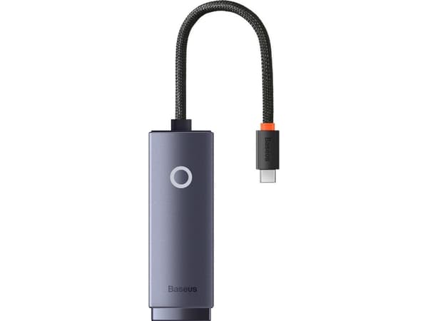 Baseus Lite Series USB Type C adapter - RJ45 LAN socket 1000Mbps black (WKQX000313)
