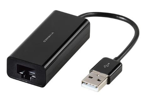Vivanco 36669, Langallinen, USB, Ethernet, 200 Mbit/s, Musta