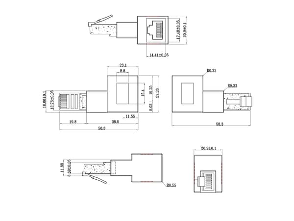 InLine 69991C, Kabel, Ethernet extension Gen 2, Ethernet, 10000 Mbit/s, Svart