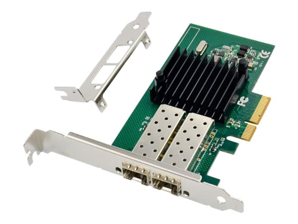 MicroConnect - Nettverksadapter - PCIe 2.1 lav profil - Gigabit SFP+ x 2