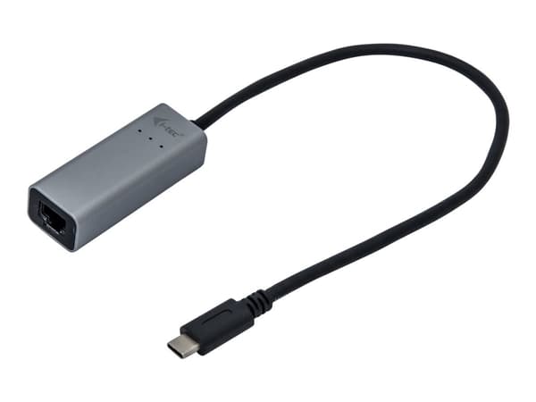 i-tec Metal C31METALGLAN, johtoliitin, USB Type-C, Ethernet, 1000 Mbit/s, musta, vihreä