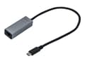 Pikkukuva 1 / 5: i-tec Metal C31METALGLAN, johtoliitin, USB Type-C, Ethernet, 1000 Mbit/s, musta, vihreä