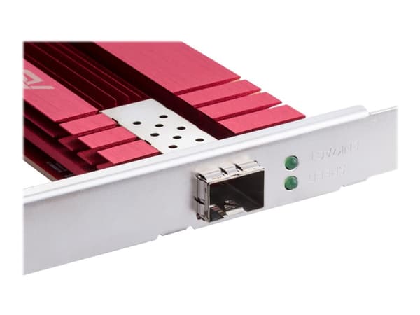 ASUS XG-C100F, Sisäinen, Langallinen, PCI Express, Kuitu, 10000 Mbit/s, Punainen