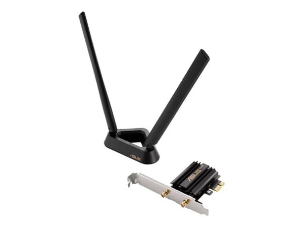 ASUS PCE-AXE59BT - Nätverksadapter - PCIe - 802.11a, 802.11b/g/n, 802.11ax, Bluetooth 5.2 Svart, Guld, Silver