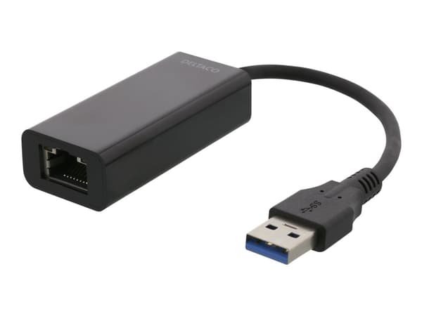 DELTACO USB3-GIGA5 - Verkkosovitin - USB 3.0 - Gigabit Ethernet - musta