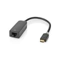 Miniatyrbild 5 av 6: Nedis USB-nätverkskort | USB 3.2 Gen 1 | 1000 Mbps | USB-C™ Hane | RJ45 Hona | 0.20 m | Rund | Guldplaterad | Förtent Koppar | Antracit | Låda