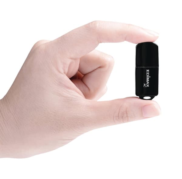 Edimax Trådløst Utstyr USB-Adapter AC600 2.4/5 GHz (Dual Band) Sort