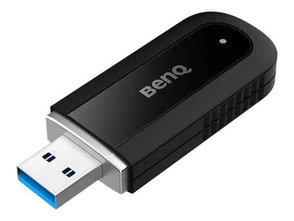 BenQ WD02AT - Nätverksadapter - USB 2.0 - 802.11ax, Bluetooth 5.2 - svart Svart
