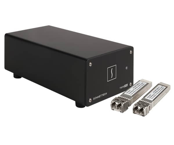 Sonnet Twin25G, Intern, Koblet med ledninger (ikke trådløs), Thunderbolt 3, Fiber, 25000 Mbit/s, Sort Sort
