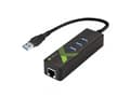 Miniatyrbild 5 av 5: TECHly USB3.0 Gigabit Ethernet Adapter Converter with 3-Port Hub - Nätverksadapter - USB 3.0 - Gigabit Ethernet x 1 + USB 3.0 x 3 - svart
