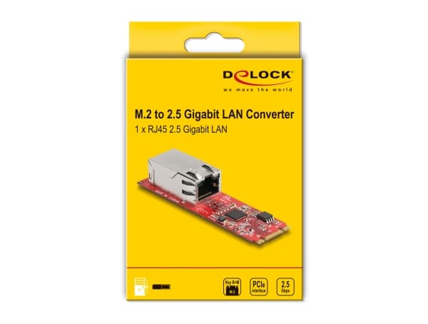 Delock - Nätverksadapter - M.2 2280 - 2.5GBase-T x 1
