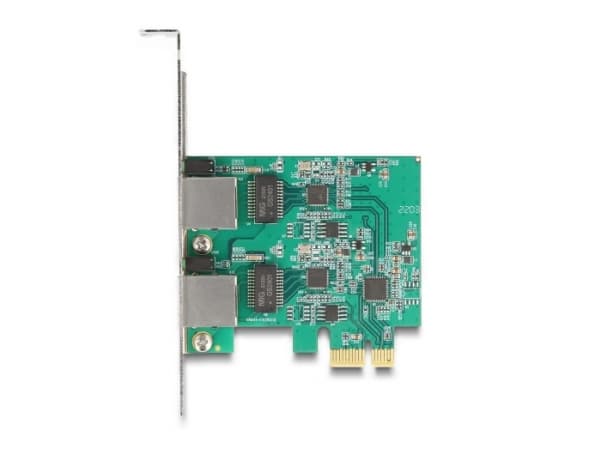 Delock - Nätverksadapter - PCIe 2.1 låg profil - 10M/100M/1G/2.5 Gigabit Ethernet x 1