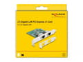 Miniatyrbild 4 av 5: Delock - Nätverksadapter - PCIe 2.1 låg profil - 10M/100M/1G/2.5 Gigabit Ethernet x 1