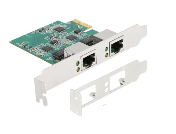 Delock - Nätverksadapter - PCIe 2.1 låg profil - 10M/100M/1G/2.5 Gigabit Ethernet x 1