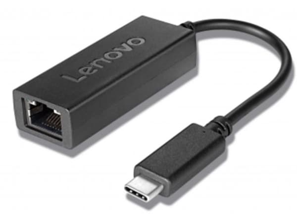 Lenovo - Nätverksadapter - USB-C - Gigabit Ethernet x 1 - svart - för IdeaPad 1 14; 3 14; 5 Pro 14; ThinkBook 13x G2 IAP; 14s Yoga G2 IAP; Yoga Slim