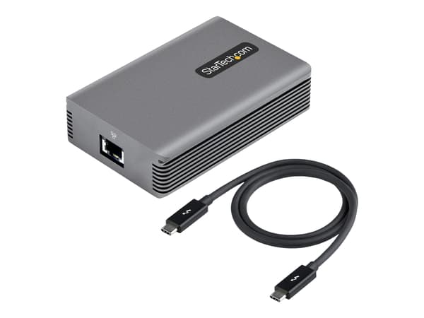 StarTech.com Thunderbolt 3 to Ethernet Adapter, 10GbE, Multi-Gigabit, Thunderbolt 3 to RJ45 Network Adapter, 10GBASE-T/5-2.5GBASE-T NIC, TB3/TB4 10G