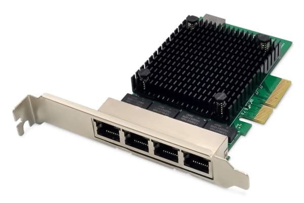 DIGITUS - Nätverksadapter - PCIe 2.1 - 10/100/1000/2500Base-T x 4