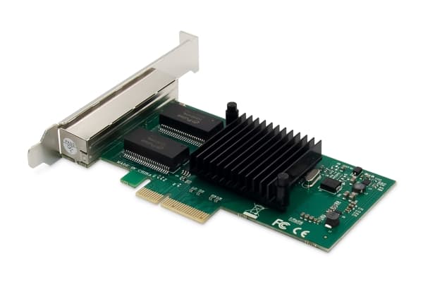 DIGITUS - Nätverksadapter - PCIe 2.1 - Gigabit Ethernet x 4
