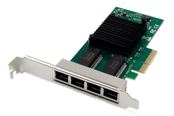 DIGITUS - Nätverksadapter - PCIe 2.1 - Gigabit Ethernet x 4