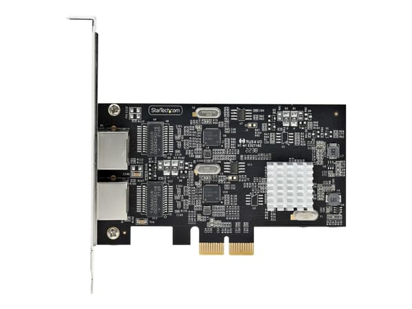 StarTech.com 2-Port 2.5Gbps NBASE-T PCIe Network Card, Intel I225-V, Dual-Port Computer Network Card, Multi-Gigabit NIC, PCI Express Server LAN Card,