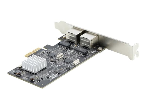 StarTech.com 2-Port 2.5Gbps NBASE-T PCIe Network Card, Intel I225-V, Dual-Port Computer Network Card, Multi-Gigabit NIC, PCI Express Server LAN Card,