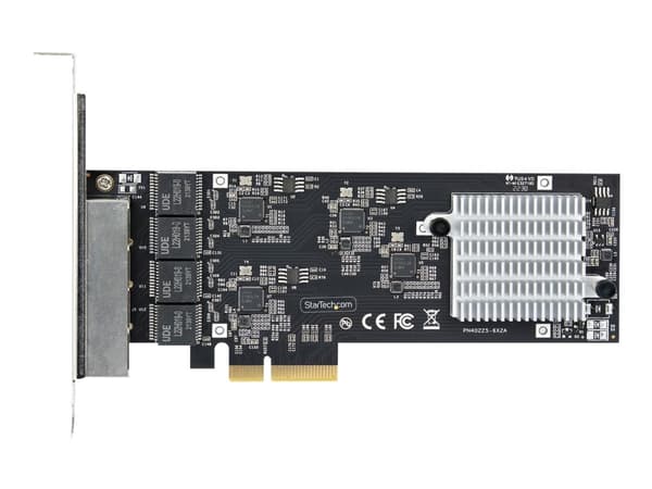 StarTech.com 4-Port 2.5Gbps NBASE-T PCIe Network Card, Intel I225-V Chip, Quad Port Computer Network Card, Multi-Gigabit NIC, PCI Express Server LAN