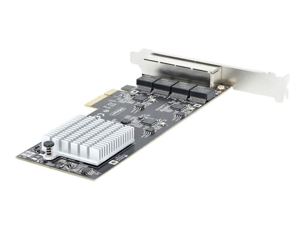 StarTech.com 4-Port 2.5Gbps NBASE-T PCIe Network Card, Intel I225-V Chip, Quad Port Computer Network Card, Multi-Gigabit NIC, PCI Express Server LAN