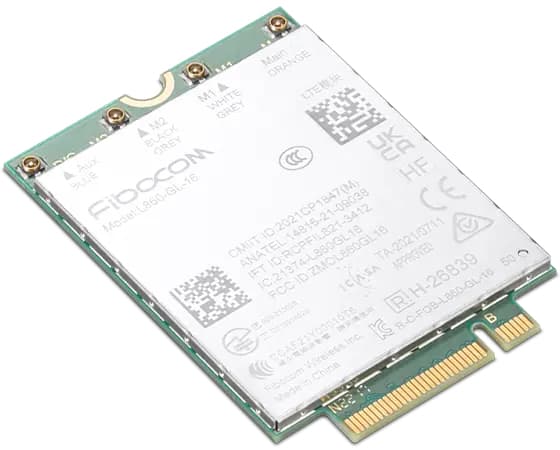 Fibocom L860-GL-16 - Trådløs mobilmodem - 4G LTE - M.2 Card - 1 Gbps - for ThinkPad X1 Yoga Gen 8 21HQ, 21HR