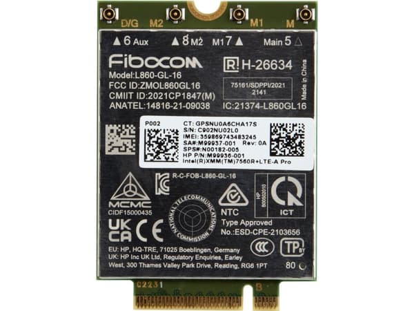 Intel XMM 7560 R+ - Trådløs mobilmodem - 4G LTE Advanced Pro - M.2 Card - 150 Mbps - for EliteBook 64X G10, 65X G10, 83X G10, 84X G10, 86X G10