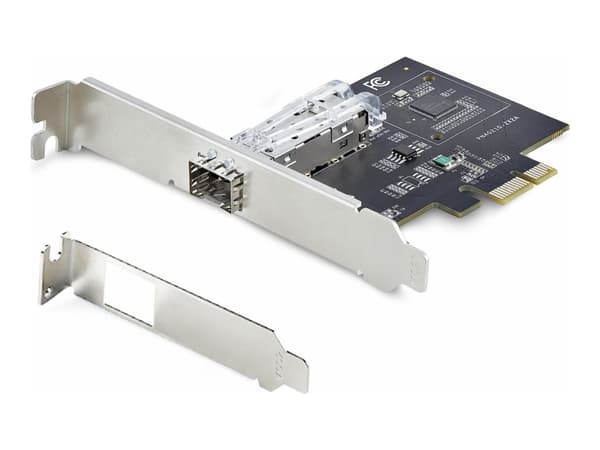 StarTech.com 1-Port GbE SFP Network Card, PCIe 2.1 x1, Intel I210-IS, 1GbE Controller, 1000BASE Copper/Fiber Optic, Single-Port Gigabit Ethernet NIC,