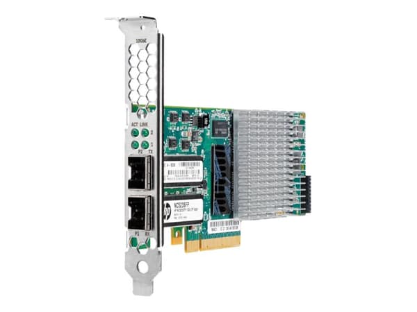 HPE NC523SFP - Nettverksadapter - PCIe 2.0 x8 - 10GbE - 2 porter - for ProLiant DL360p Gen8, DL380 G6, DL388p Gen8, ML350e Gen8, ML350p Gen8, SL270s