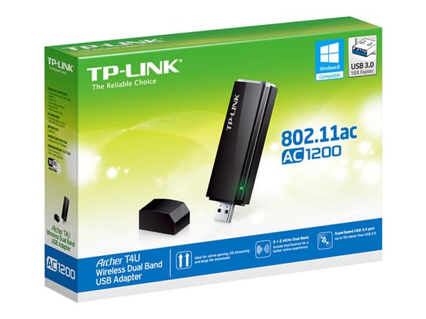TP-Link Archer T4U - V2 - nettverksadapter - USB 3.0 - Wi-Fi 5