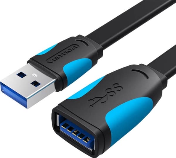 Vention USB3.0 litteä jatkojohto Vention VAS-A13-B150 1.5m musta