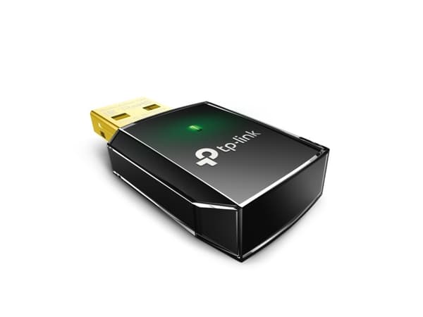 TP-Link Archer T2U, Trådløs, USB, WLAN, Wi-Fi 5 (802.11ac), 600 Mbit/s, Sort