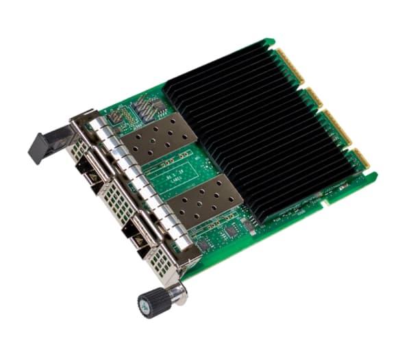 Intel E810-XXVDA2 f/ OCP 3.0, Sisäinen, Langallinen, PCI Express, Kuitu, Musta, Vihreä, Hopea