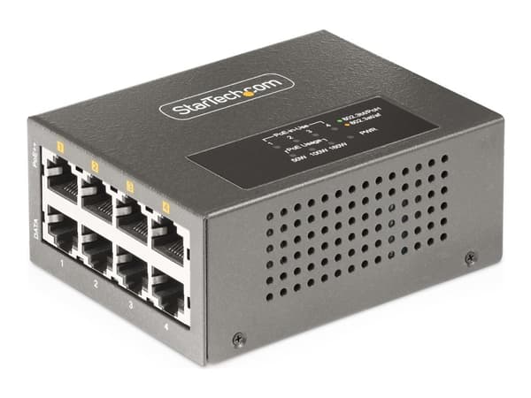 StarTech.com AS445C-POE-INJECTOR, 2,5 Gigabit Ethernet, 5 Gigabit Ethernet, Fast Ethernet, Gigabit Ethernet, 10 100 1000, 2500 5000 Mbit/s, IEEE 802.
