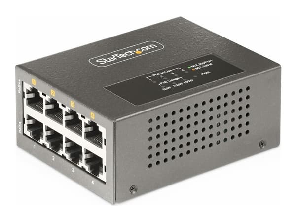 StarTech.com AS445C-POE-INJECTOR, 2,5 Gigabit Ethernet, 5 Gigabit Ethernet, Fast Ethernet, Gigabit Ethernet, 10 100 1000, 2500 5000 Mbit/s, IEEE 802.