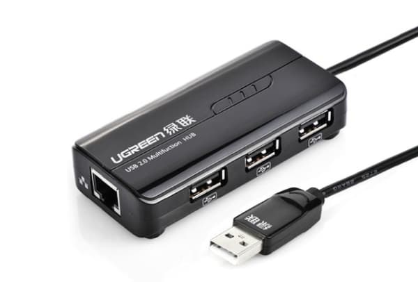 Ugreen 20264, Koblet med ledninger (ikke trådløs), USB, Ethernet, 100 Mbit/s