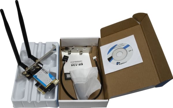 Argus EP-134 - Nettverksadapter - PCIe / USB 2.0 - Wi-Fi 5, Bluetooth 5.2, Wi-Fi 6