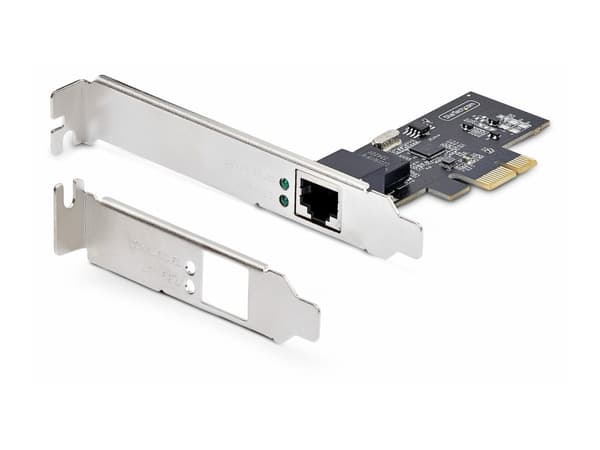 StarTech.com 1-Port 2.5G NBASE-T PCIe Network Card, Computer Network Interface Card, Intel I225-V, Single-Port Ethernet, Multi-Gigabit NIC (PR12GI-NE
