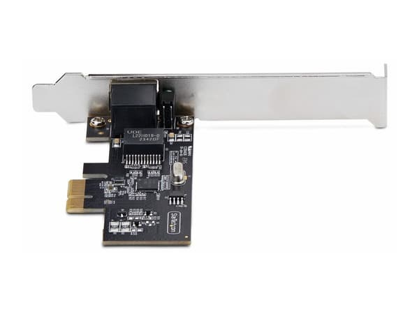 StarTech.com 1-Port 2.5G NBASE-T PCIe Network Card, Computer Network Interface Card, Intel I225-V, Single-Port Ethernet, Multi-Gigabit NIC (PR12GI-NE Svart