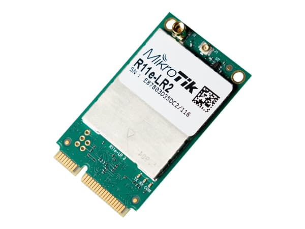 Mikrotik R11E-LR2, Intern, Koblet med ledninger (ikke trådløs), Mini PCI Express, Grønn Grønn