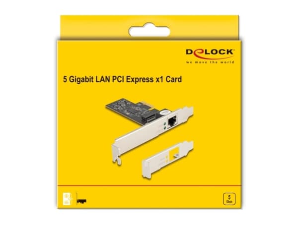 DeLOCK 81260, Intern, Koblet med ledninger (ikke trådløs), PCI Express, Ethernet, 5000 Mbit/s