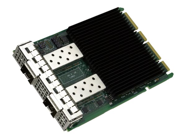 Intel E810-XXVDA2 f/ OCP 3.0, Sisäinen, Langallinen, PCI Express, Kuitu, Musta, Vihreä, Hopea