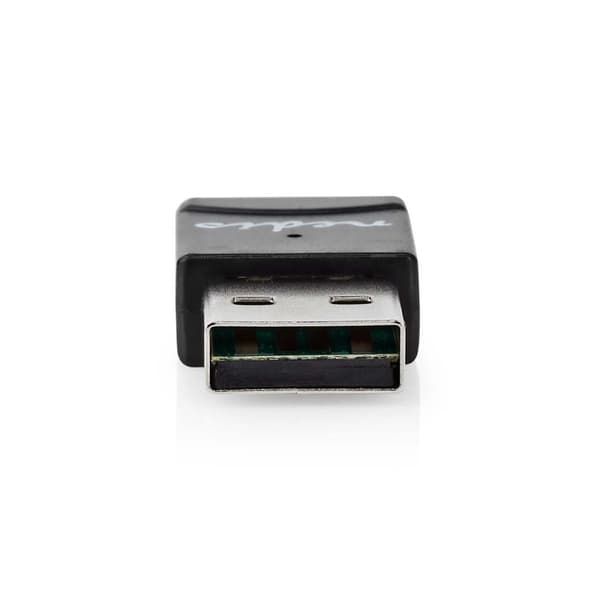 Nedis Nätverks dongle | Wi-Fi | AC600 | 2.4/5 GHz (Dual Band) | USB2.0 | Wi-Fi hastighet total: 600 Mbps | Windows 10 / Windows 11 / Windows 8